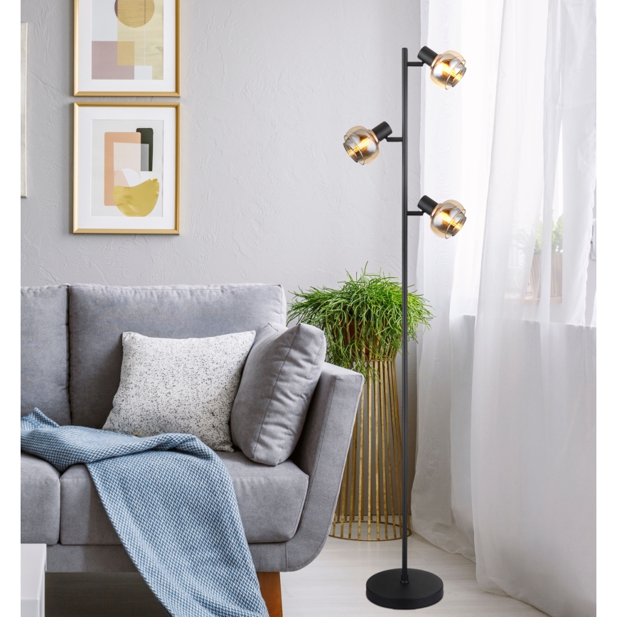 Globo - Stojací lampa 3xE14/40W/230V černá