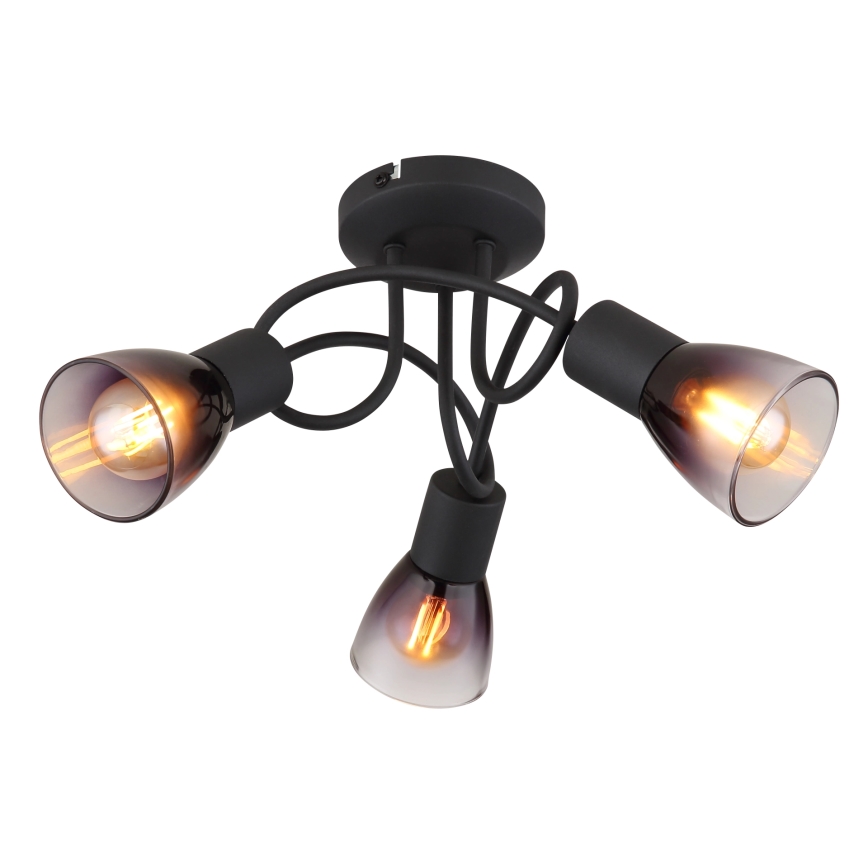 Globo - Přisazený lustr 3xE14/25W/230V černá