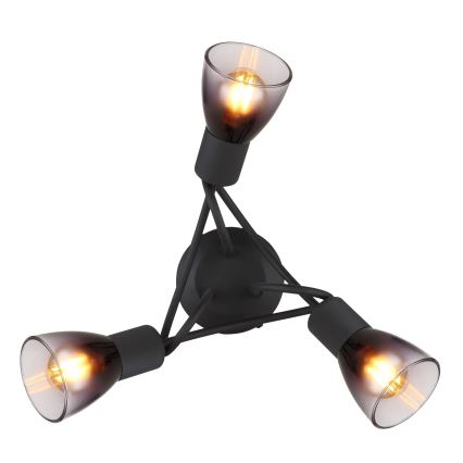 Globo - Přisazený lustr 3xE14/25W/230V černá