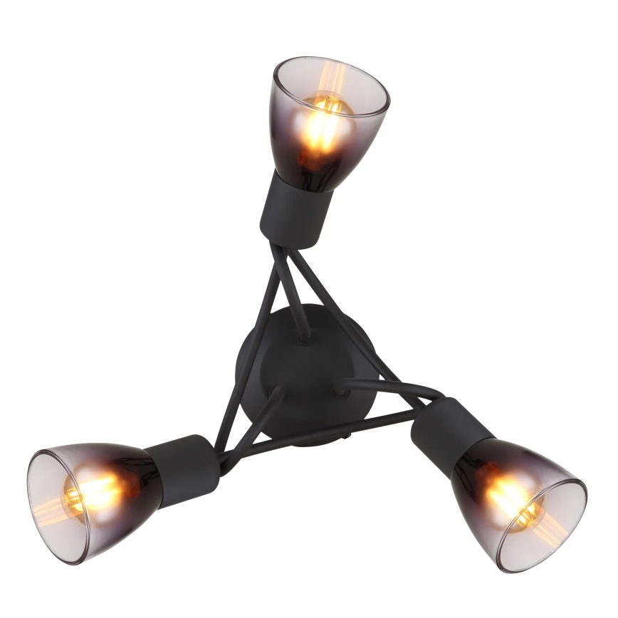Globo - Přisazený lustr 3xE14/25W/230V černá