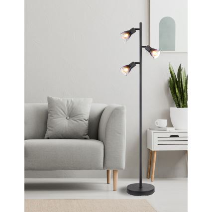 Globo - Stojací lampa 3xE14/25W/230V černá