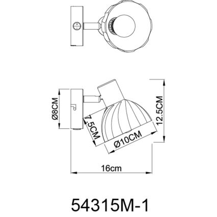 Globo - Nástěnné bodové svítidlo 1xE14/40W/230V zlatá