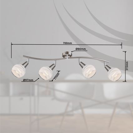 Globo - LED Bodové svítidlo 4xE14/3W/230V