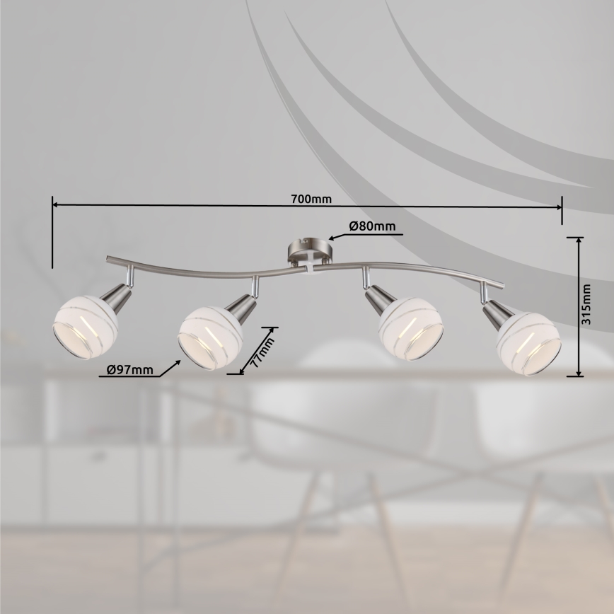 Globo - LED Bodové svítidlo 4xE14/3W/230V