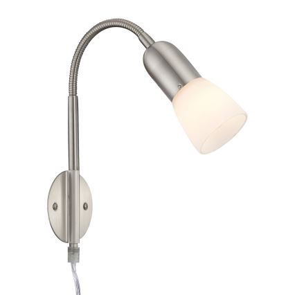 Globo - Flexibilní lampička 1xE14/40W/230V matný chrom