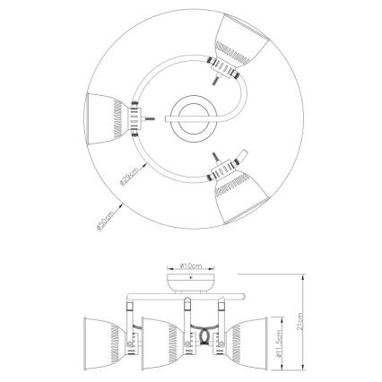 Globo - Bodové svítidlo 3xE14/40W/230V