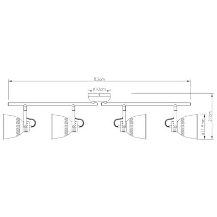 Globo - Bodové svítidlo 4xE14/40W/230V