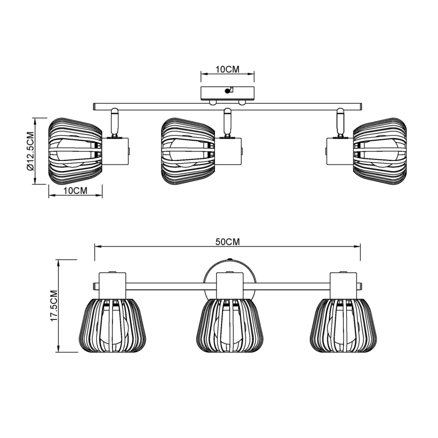 Globo - Bodové svítidlo 3xE27/40W/230V