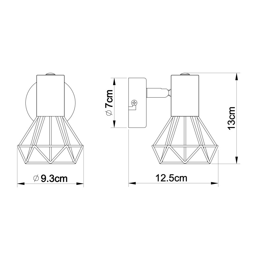 Globo - Nástěnné bodové svítidlo 1xE14/40W/230V černá