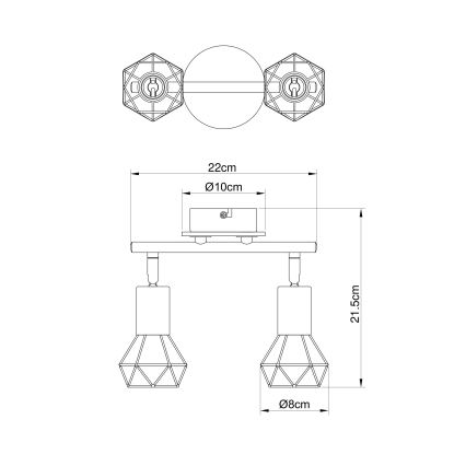 Globo - Bodové svítidlo 2xE14/40W/230V