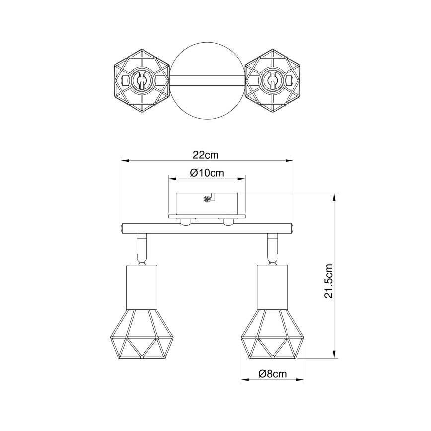 Globo - Bodové svítidlo 2xE14/40W/230V