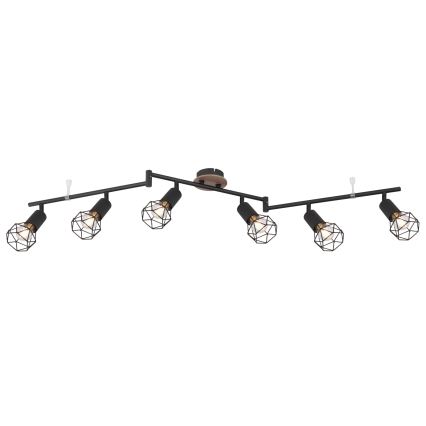 Globo - Bodové svítidlo 6xE14/40W/230V černá/hnědá