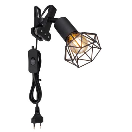 Globo - Nástěnná lampa s klipem 1xE14/40W/230V černá