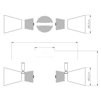 Globo - Bodové svítidlo 2xE14/25W/230V