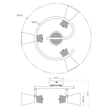 Globo - Bodové svítidlo 3xE14/25W/230V