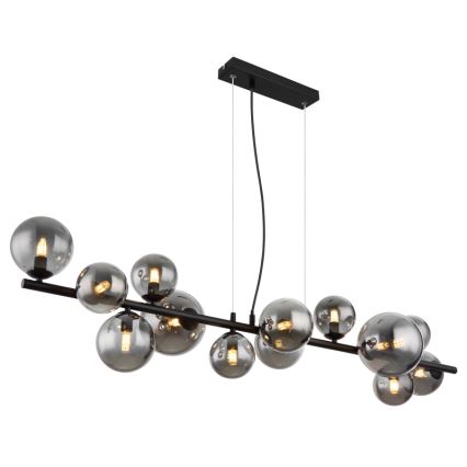 Globo - LED Lustr na lanku 13xG9/3,5W/230V kouřová/černá