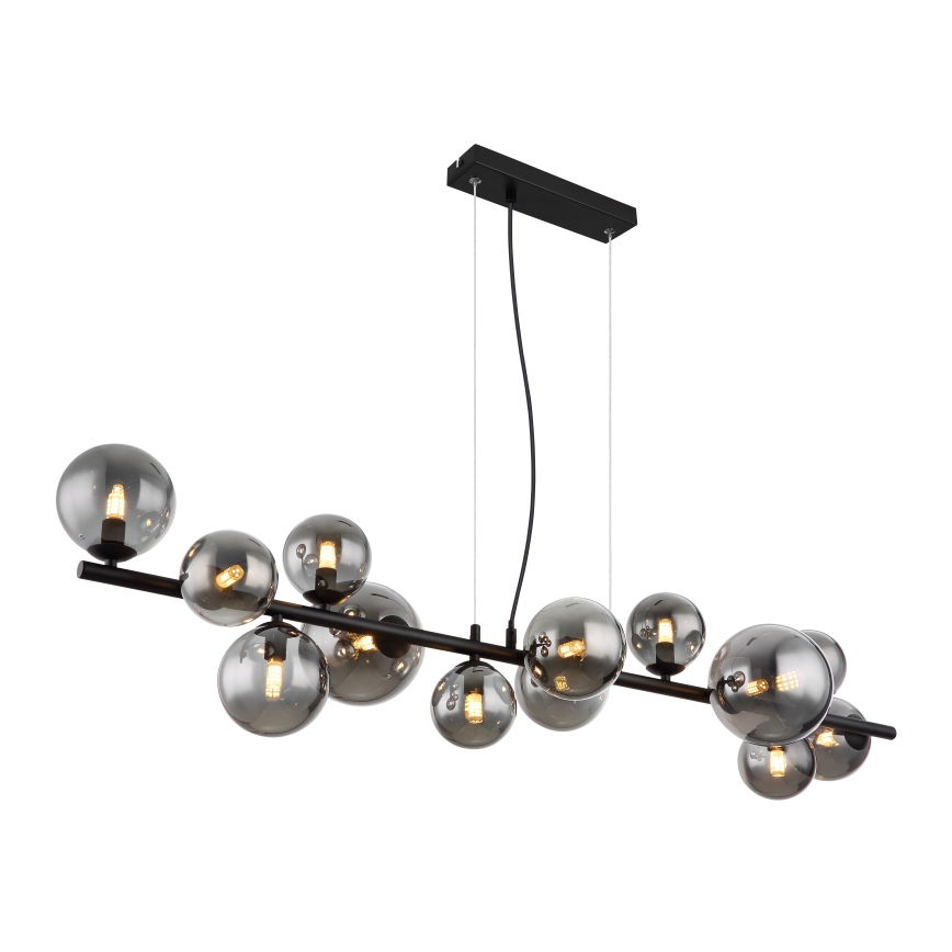 Globo - LED Lustr na lanku 13xG9/3,5W/230V kouřová/černá