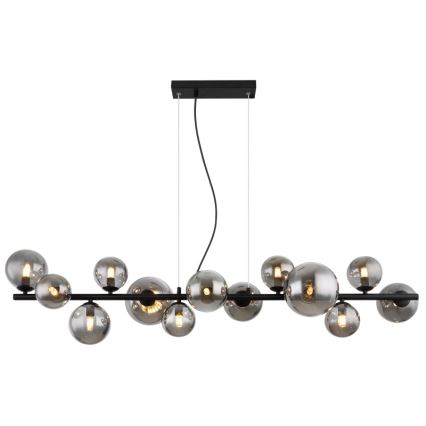 Globo - LED Lustr na lanku 13xG9/3,5W/230V kouřová/černá