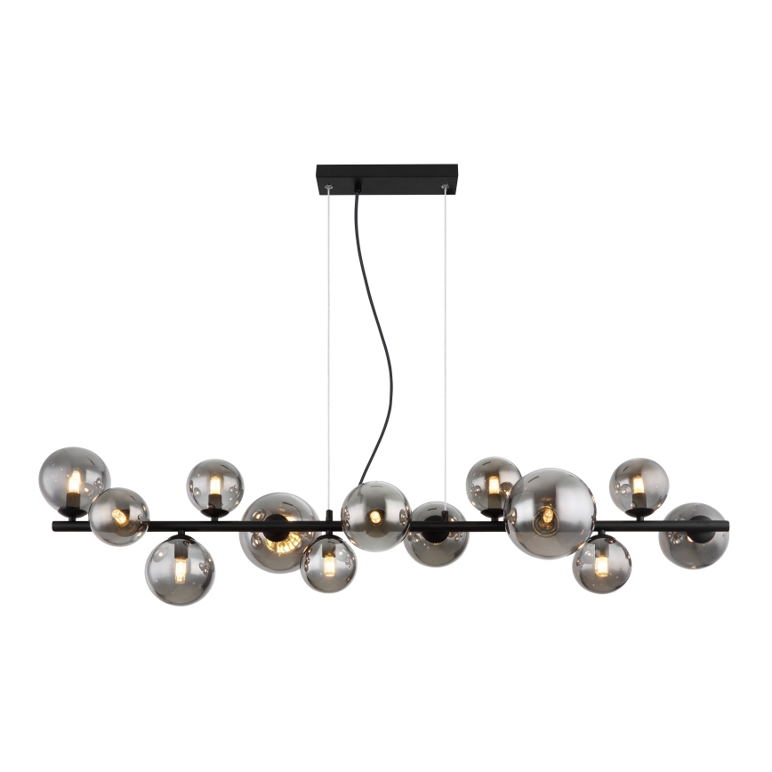 Globo - LED Lustr na lanku 13xG9/3,5W/230V kouřová/černá