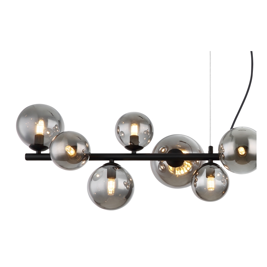 Globo - LED Lustr na lanku 13xG9/3,5W/230V kouřová/černá