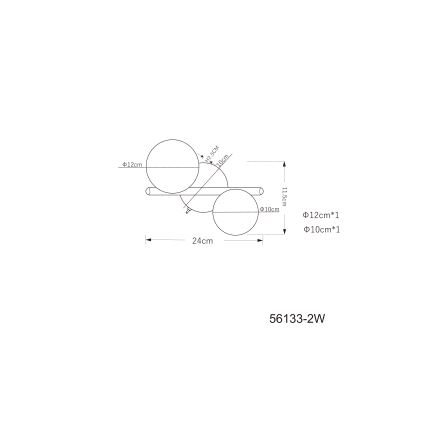 Globo - LED Přisazený lustr 2xG9/3W/230V