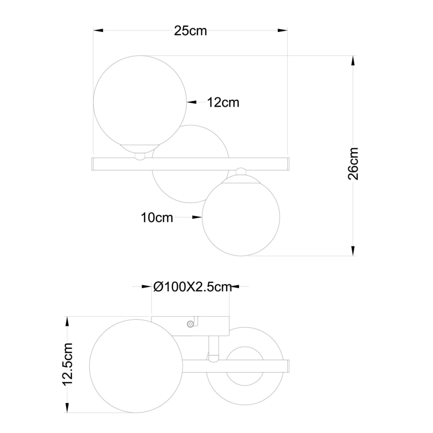Globo - LED Přisazený lustr 2xG9/3W/230V matný chrom