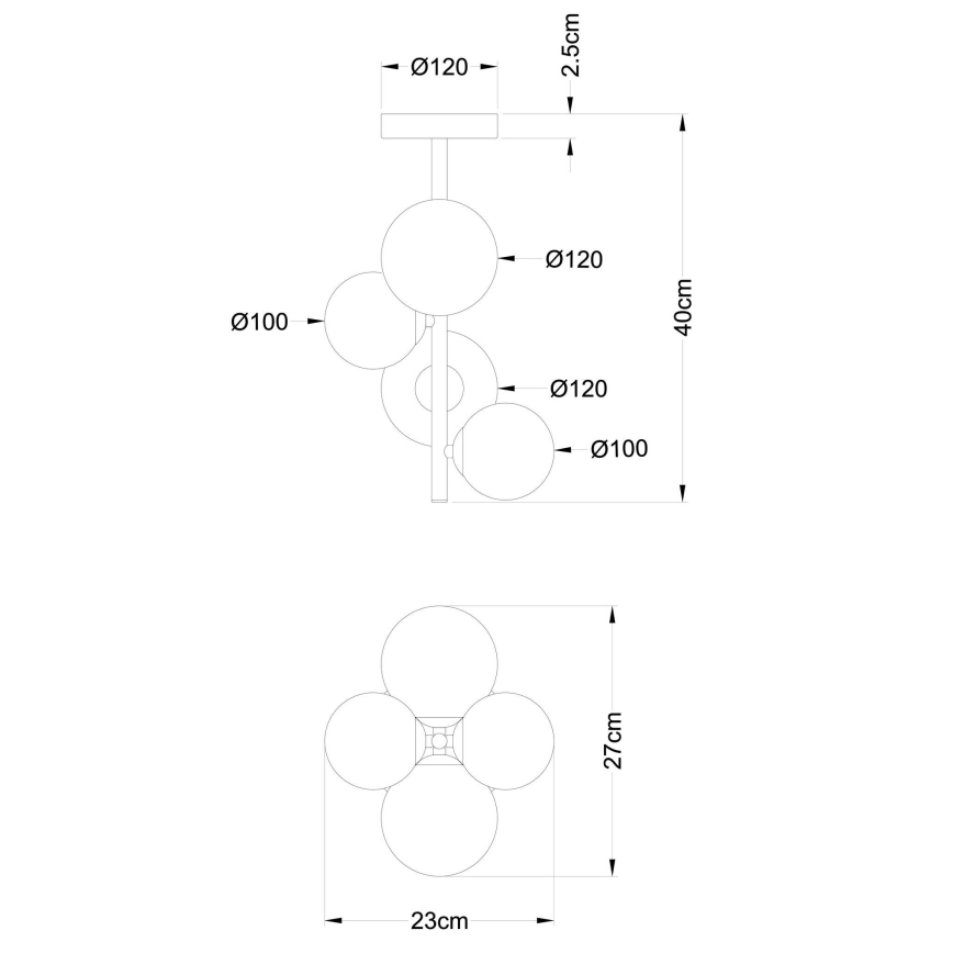 Globo - LED Lustr na tyči 4xG9/3W/230V matný chrom