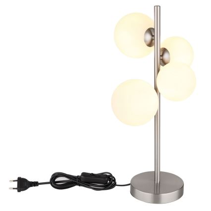 Globo - LED Stolní lampa 4xG9/3W/230V matný chrom