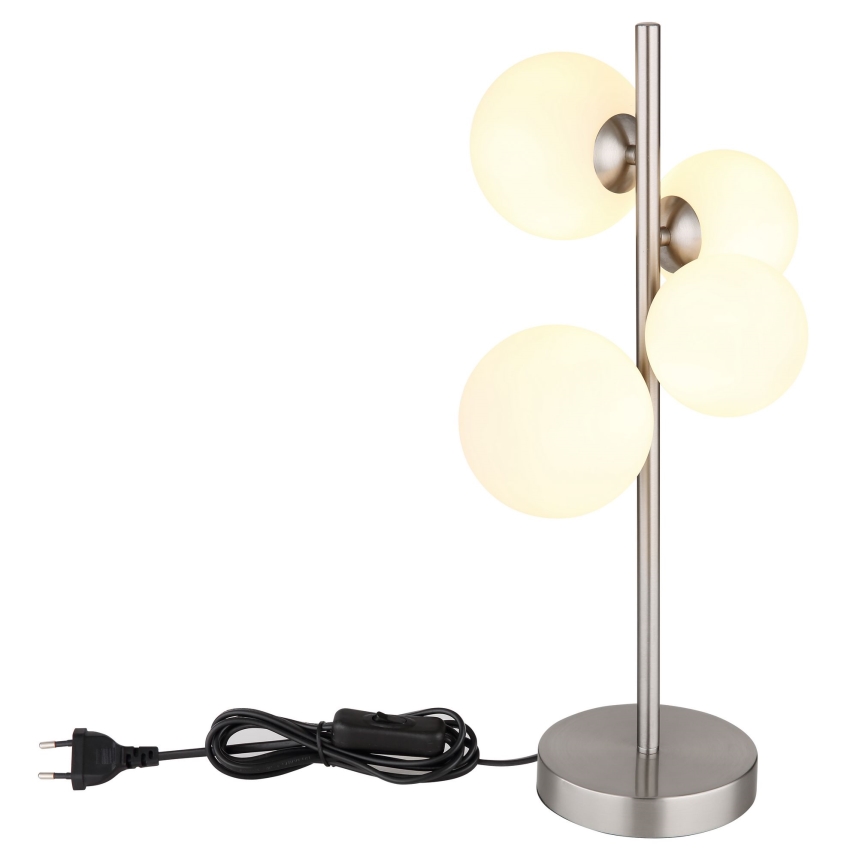 Globo - LED Stolní lampa 4xG9/3W/230V matný chrom