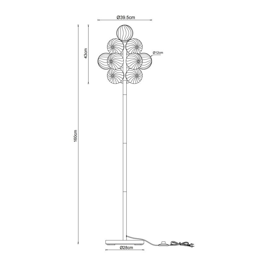 Globo - Stojací lampa 13xG9/4W/230V