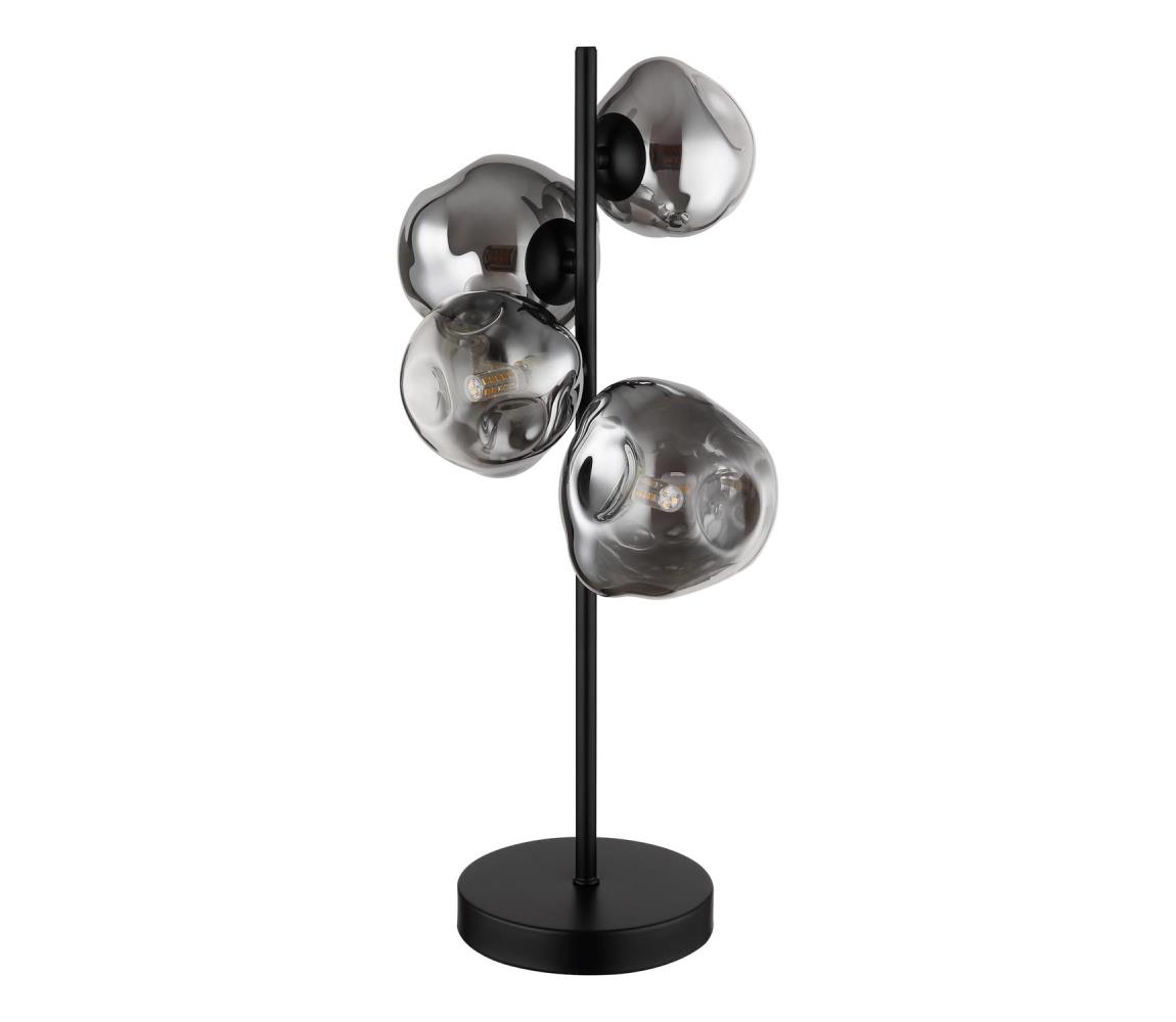 Globo 56149-4T - Stolní lampa VELORA 4xG9/5W/230V 56149-4T Černá,Kouřová
