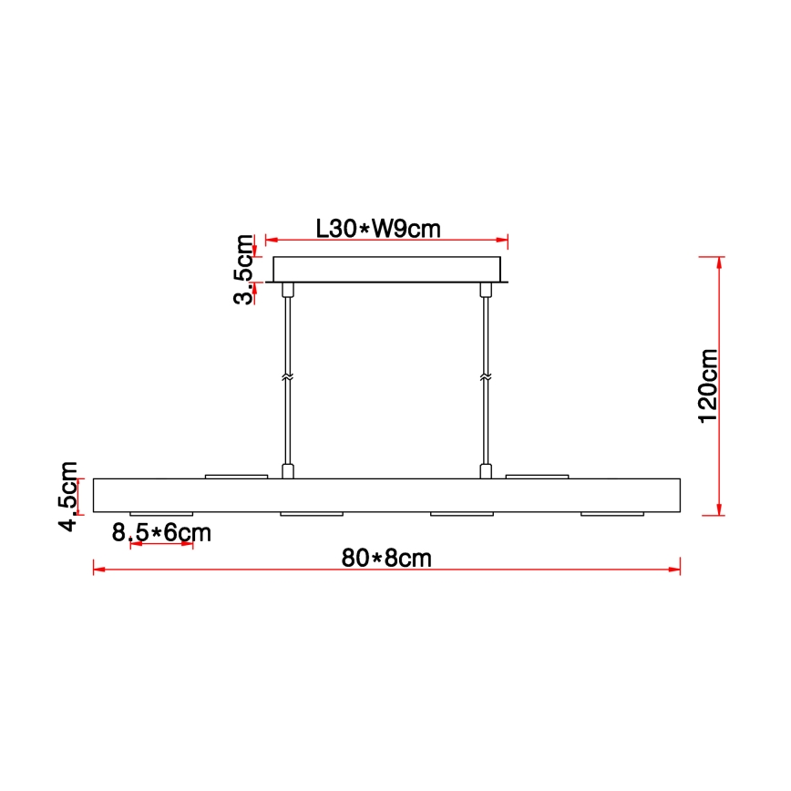 Globo - LED Lustr na lanku 6xLED/5W/230V