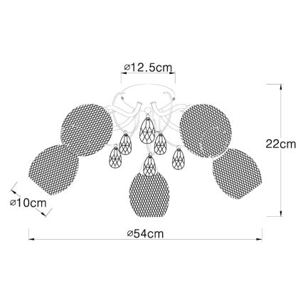 Globo - Přisazený lustr 5xE14/40W/230V