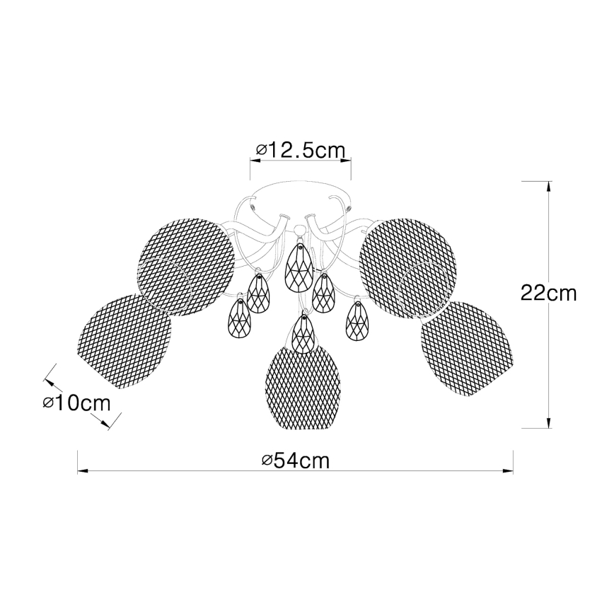 Globo - Přisazený lustr 5xE14/40W/230V
