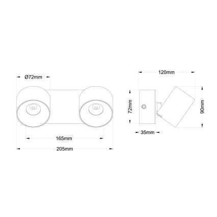 Globo - LED Bodové svítidlo 2xLED/6W/230V