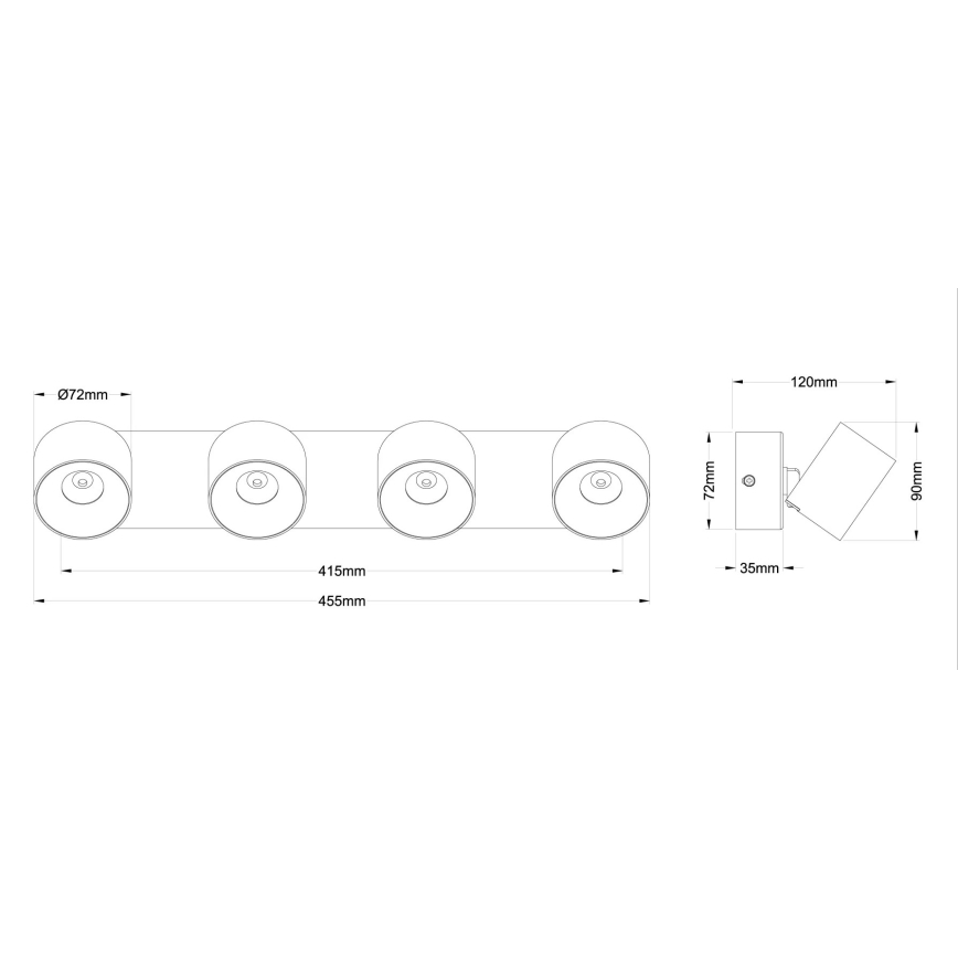 Globo - LED Bodové svítidlo 4xLED/6W/230V