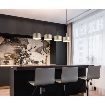 Globo - LED Lustr na lanku LED/40W/230V 3000K mosaz