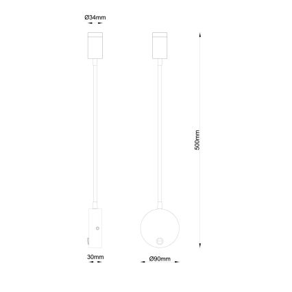Globo - LED Flexibilní lampička LED/3W/230V