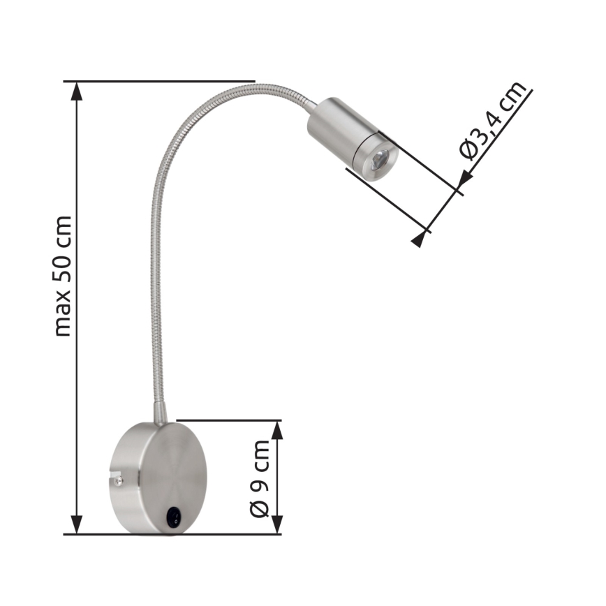 Globo - LED Flexibilní lampička LED/3W/230V