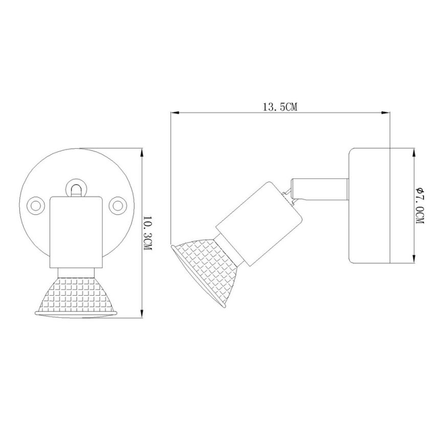 Globo - LED Nástěnné bodové svítidlo 1xGU10/3W/230V
