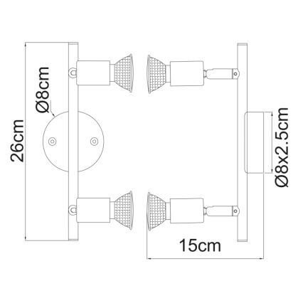 Globo - LED Bodové svítidlo 2xGU10/3W/230V