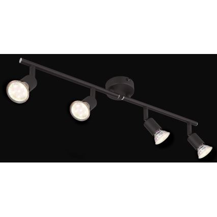 Globo - LED Bodové svítidlo 4xGU10/3W/230V černá