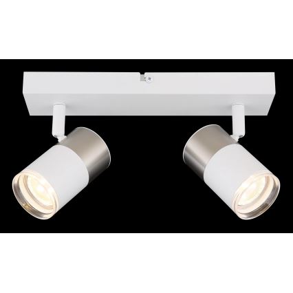 Globo - Bodové svítidlo 2xGU10/25W/230V bílá/matný chrom