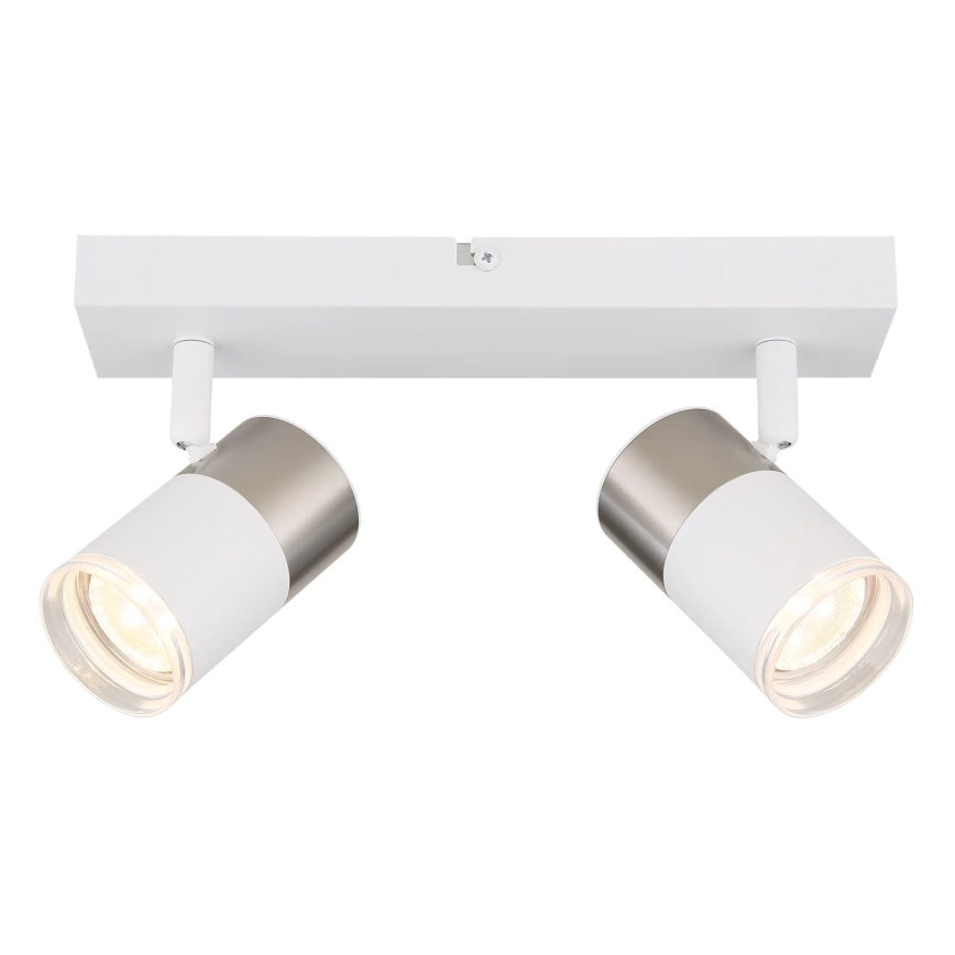 Globo - Bodové svítidlo 2xGU10/25W/230V bílá/matný chrom