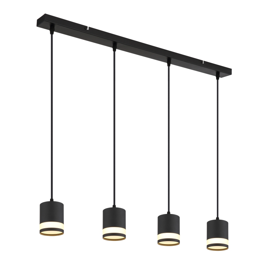 Globo - LED Lustr na lanku 4xGX53/7W/230V 3000K černá