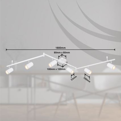 Globo - Bodové svítidlo 6xGU10/35W/230V bílá