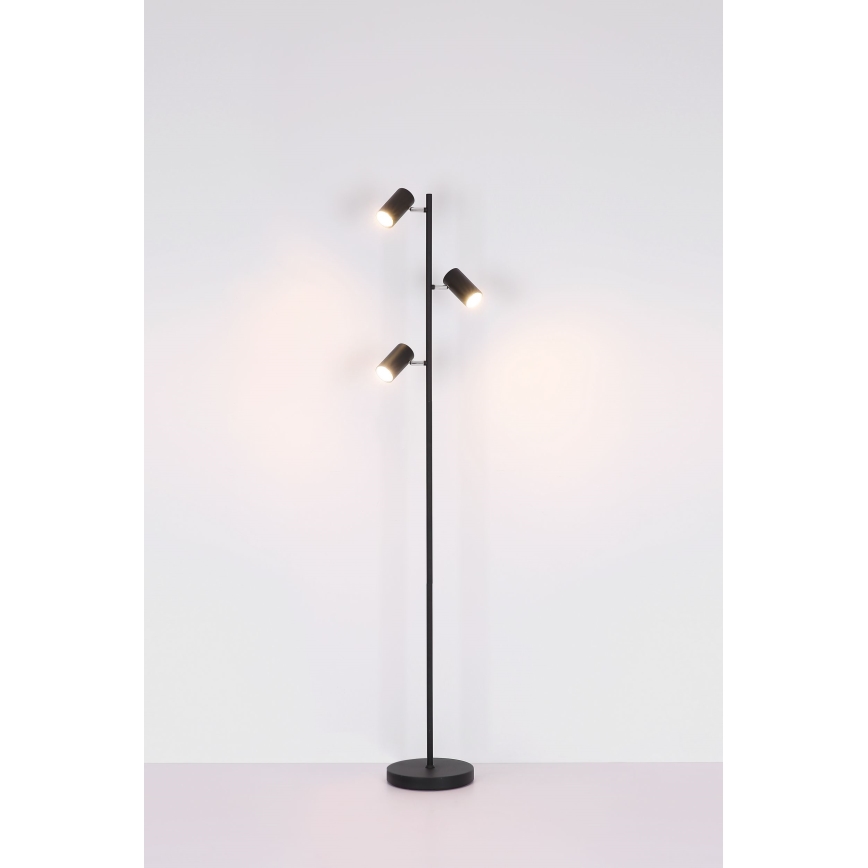 Globo - Stojací lampa 3xGU10/5W/230V černá