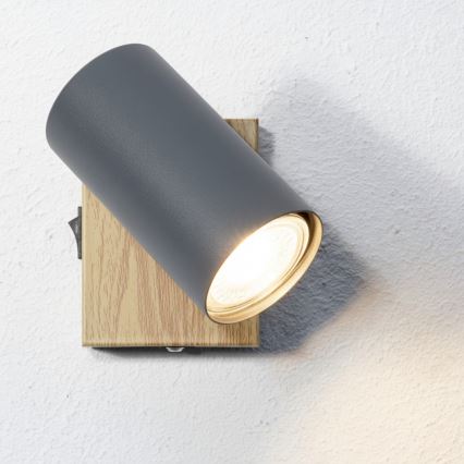 Globo - Nástěnné bodové svítidlo 1xGU10/25W/230V šedá/hnědá