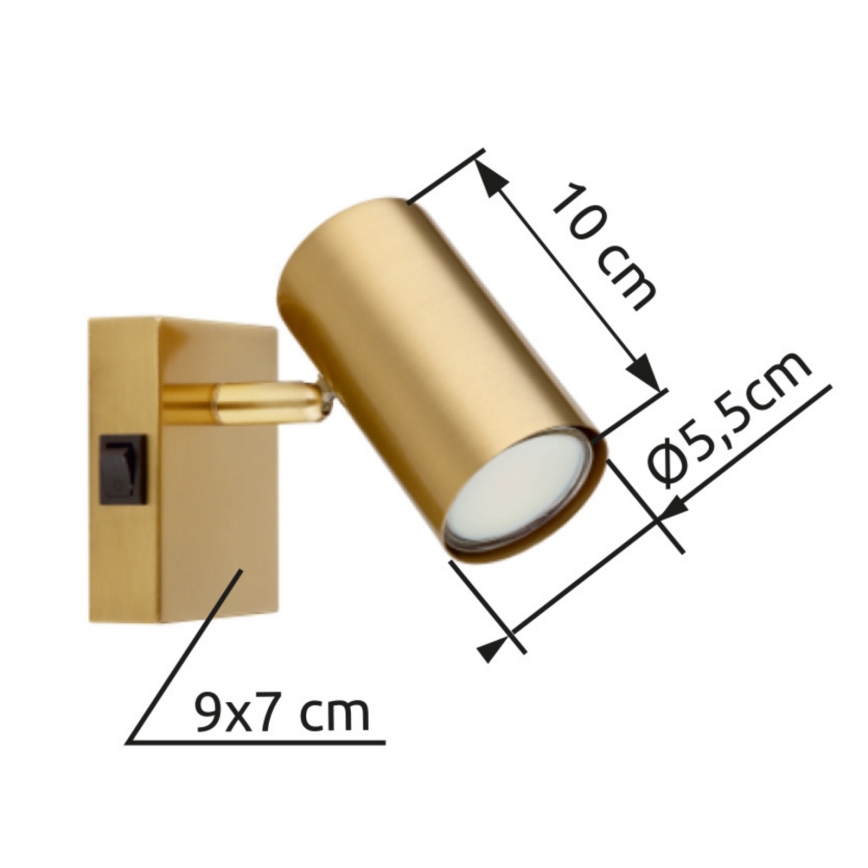 Globo - Nástěnné bodové svítidlo 1xGU10/25W/230V zlatá