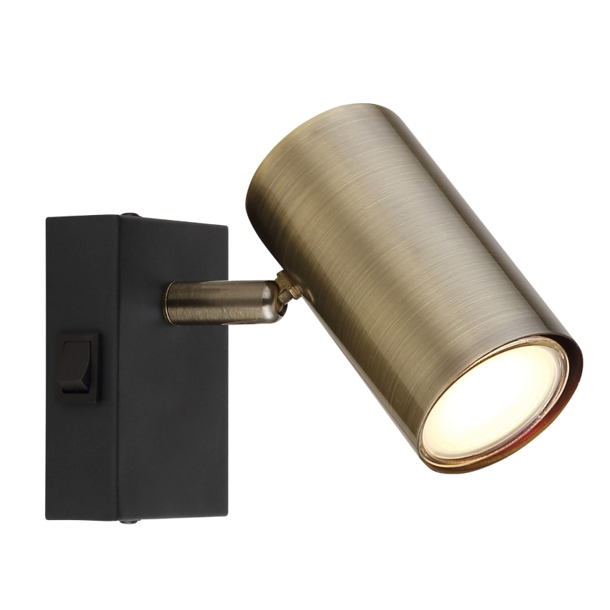 Globo - Nástěnné bodové svítidlo 1xGU10/25W/230V černá/mosaz